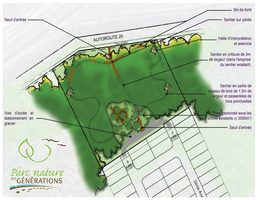 La Municipalité de Saint-Zotique présente son plan d'aménagement du futur parc nature des Générations.