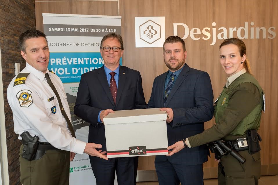 Desjardins Vaudreuil-Soulanges et la SQ présentent la Journée de déchiquetage
