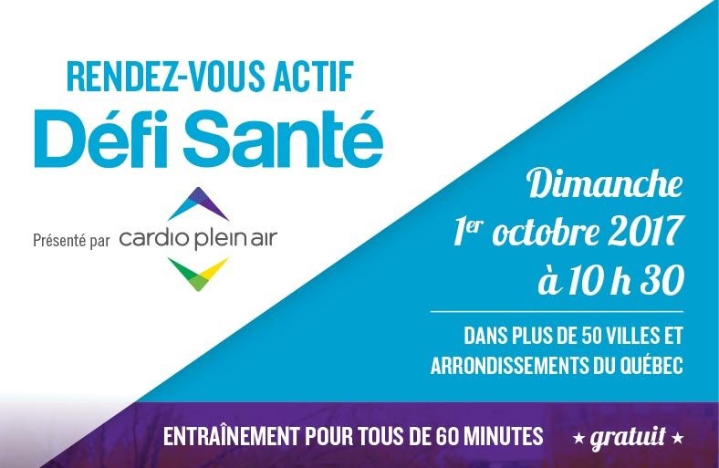 Cardio Plein Air vous convie au Rendez-vous actif Défi Santé