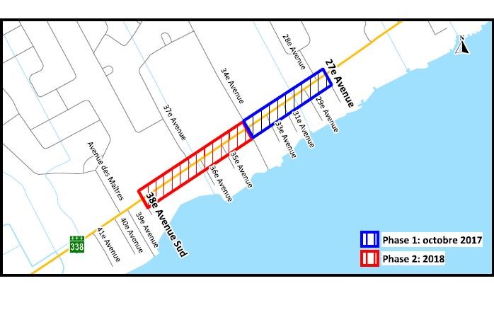 Important chantier sur la route 338 à Saint-Zotique 