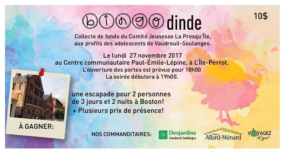 Soutenez un organisme jeunesse et repartez avec une dinde