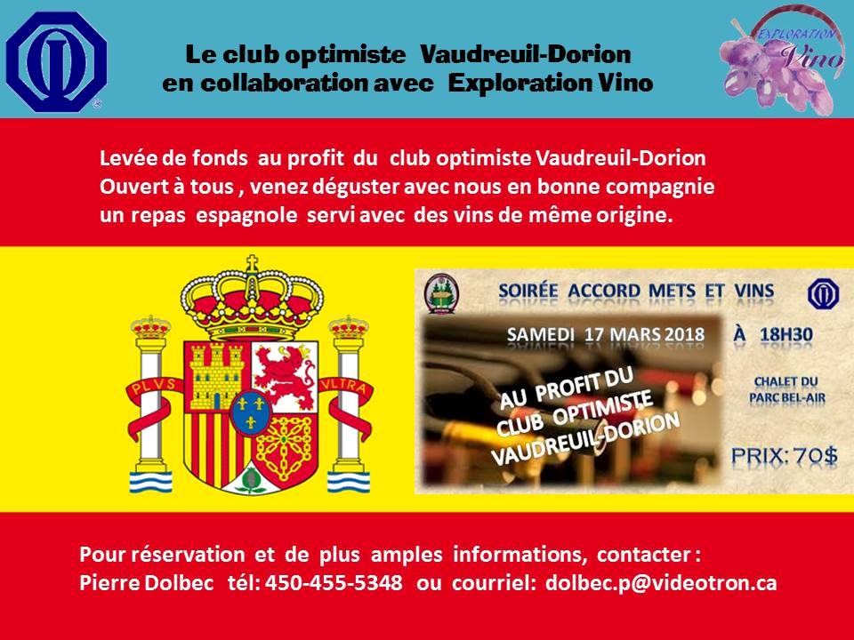 Découvrez les saveurs de l'Espagne avec le club optimiste Vaudreuil-Dorion