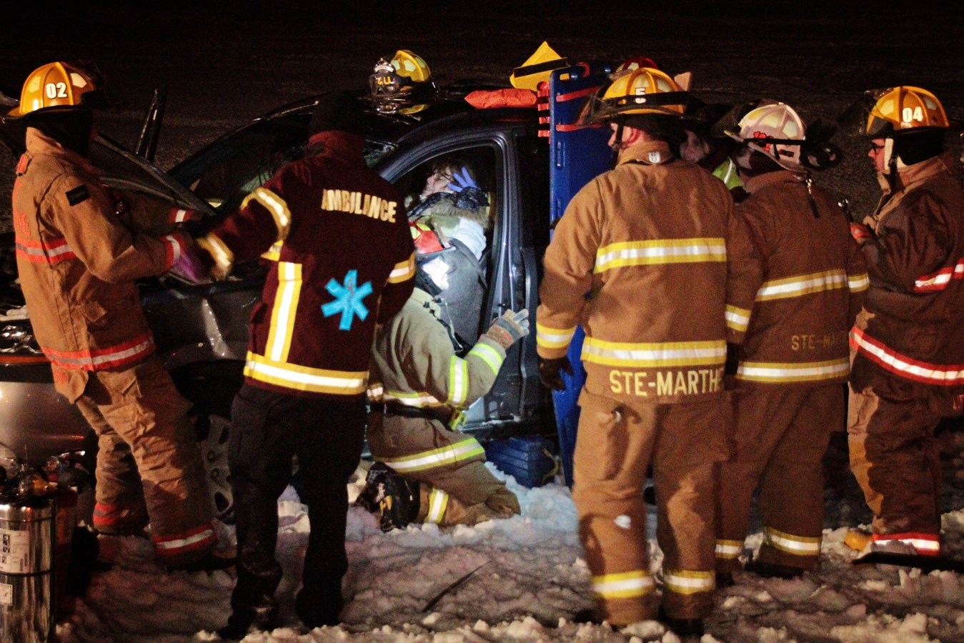 La chaussée glissante est à l'origine d'un accident à Sainte-Justine-de-Newton