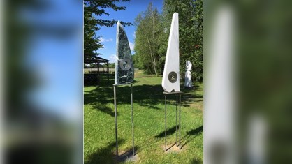 La pièce Bon nez, bon vin de l'artiste Jeff (Guv) Watson sera exposée au Vignoble Côte de Vaudreuil jusqu'au mois d'octobre dans le cadre de la 7e édition de l'Art au vignoble.