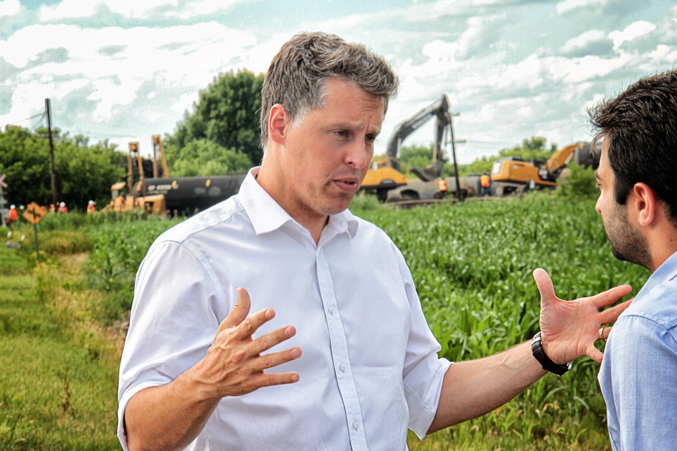 Déraillement : Peter Schiefke se rend à Saint-Polycarpe