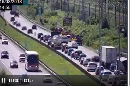 Congestion sur quelques kilomètres sur l'autoroute 20 en direction Ouest