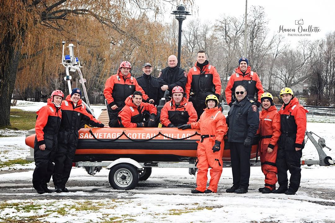 Les pompiers de Coteau-du-Lac maintiennent leurs compétences sur le plan d’eau, été comme hiver