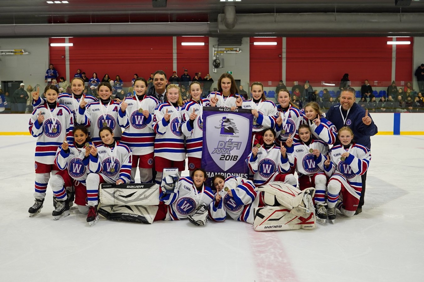 Les Warriors du Lac St-Louis sont nommées championnes de la division pee-wee AAA