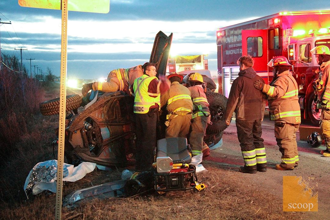 Collision entre une voiture et un VTT à Sainte-Marthe