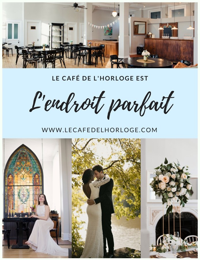 Pour un moment entre amis ou une réception distinguée, le Café de l'horloge est l'endroit tout indiqué