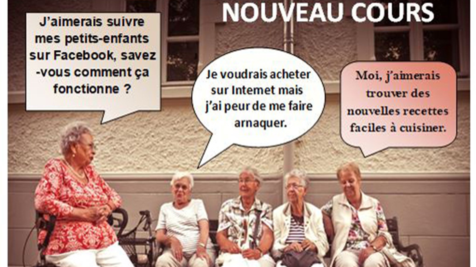 Plus de cours et l'Internet expliqué aux aînés pour la Magie des mots