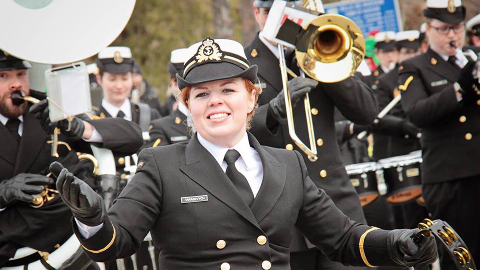 La fanfare de la Marine Royale canadienne.