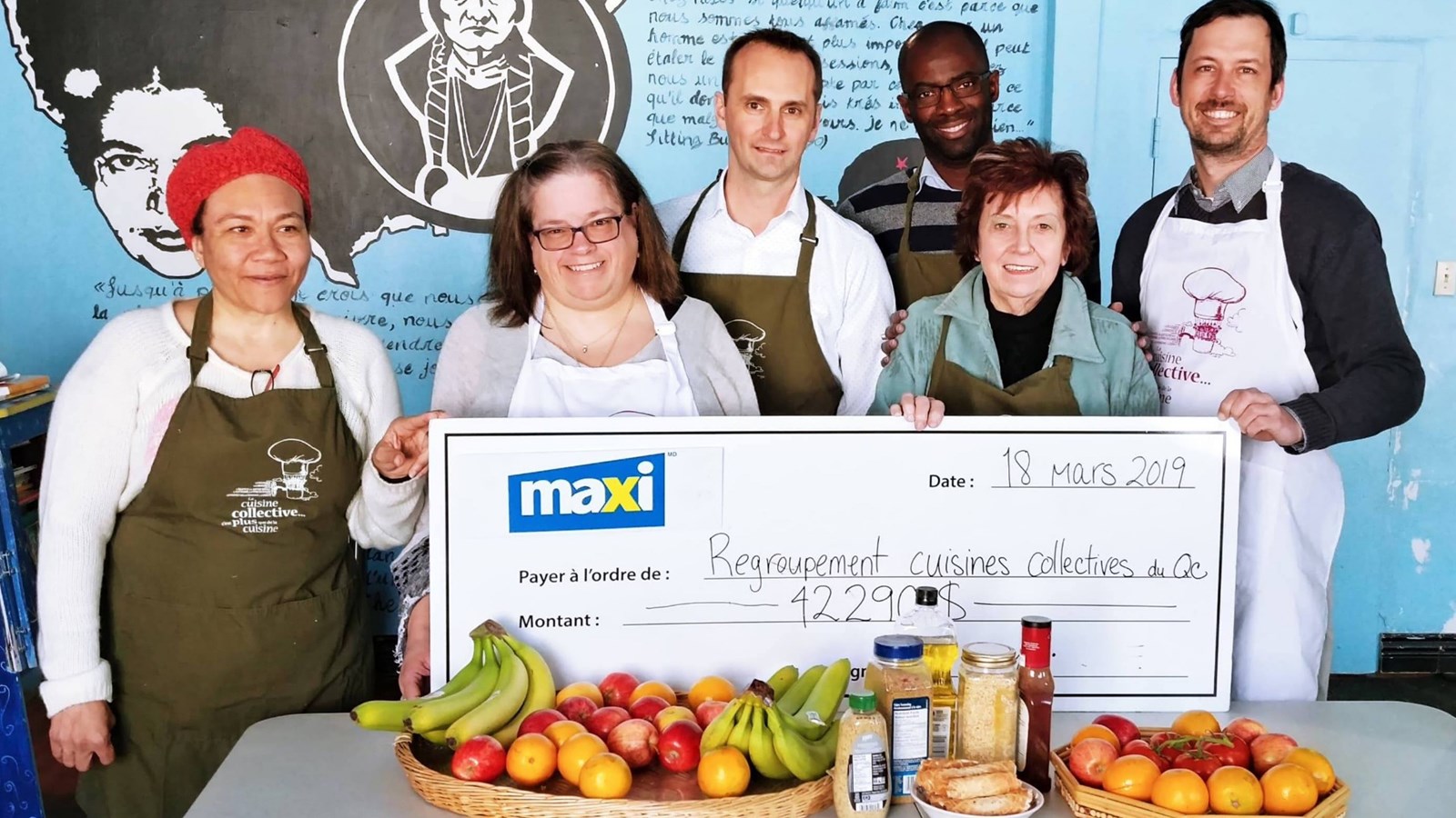 42 990$ pour 1200 groupes de cuisine collective dans la province 