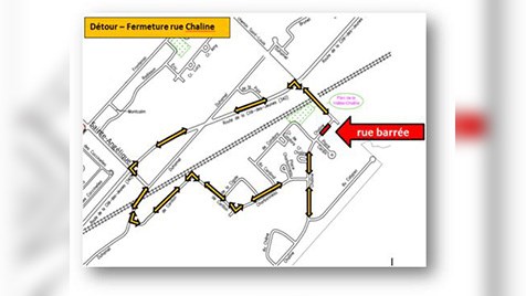 Fermeture de la rue Chaline par mesure préventive