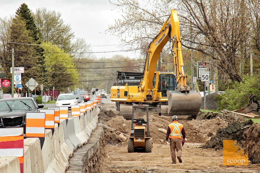 Travaux importants sur la route 338 à Les Coteaux