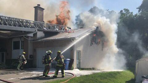 En cours : Violent incendie à Pincourt