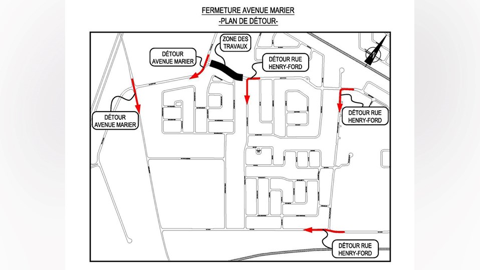 Vaudreuil-Dorion: fermeture d’une partie de la rue Marier dès demain matin