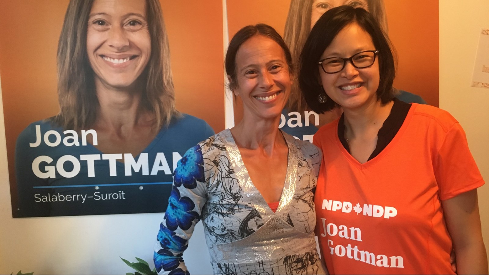 La députée sortante Anne Minh Thu Quach s'était déplacée pour encourager Mme Gottman.
