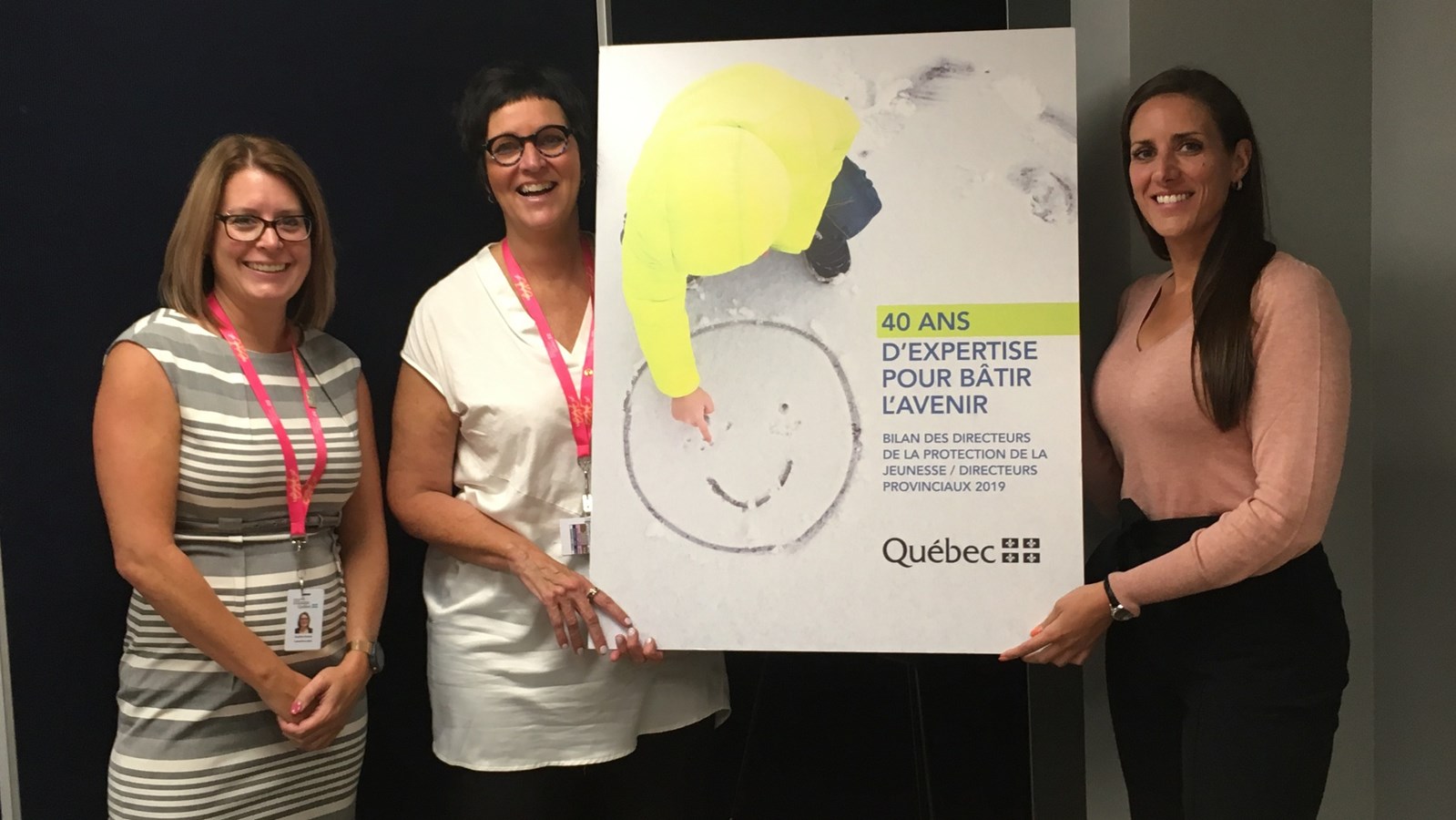 Sophie Dubuc, conseillère cadre au CISSS de la Montérégie Ouest, Josée Morneau, directrice de la protection de la jeunesse et Kim Sauvé ont présenté le bilan pour la région de la Montérégie en 2018-2019.