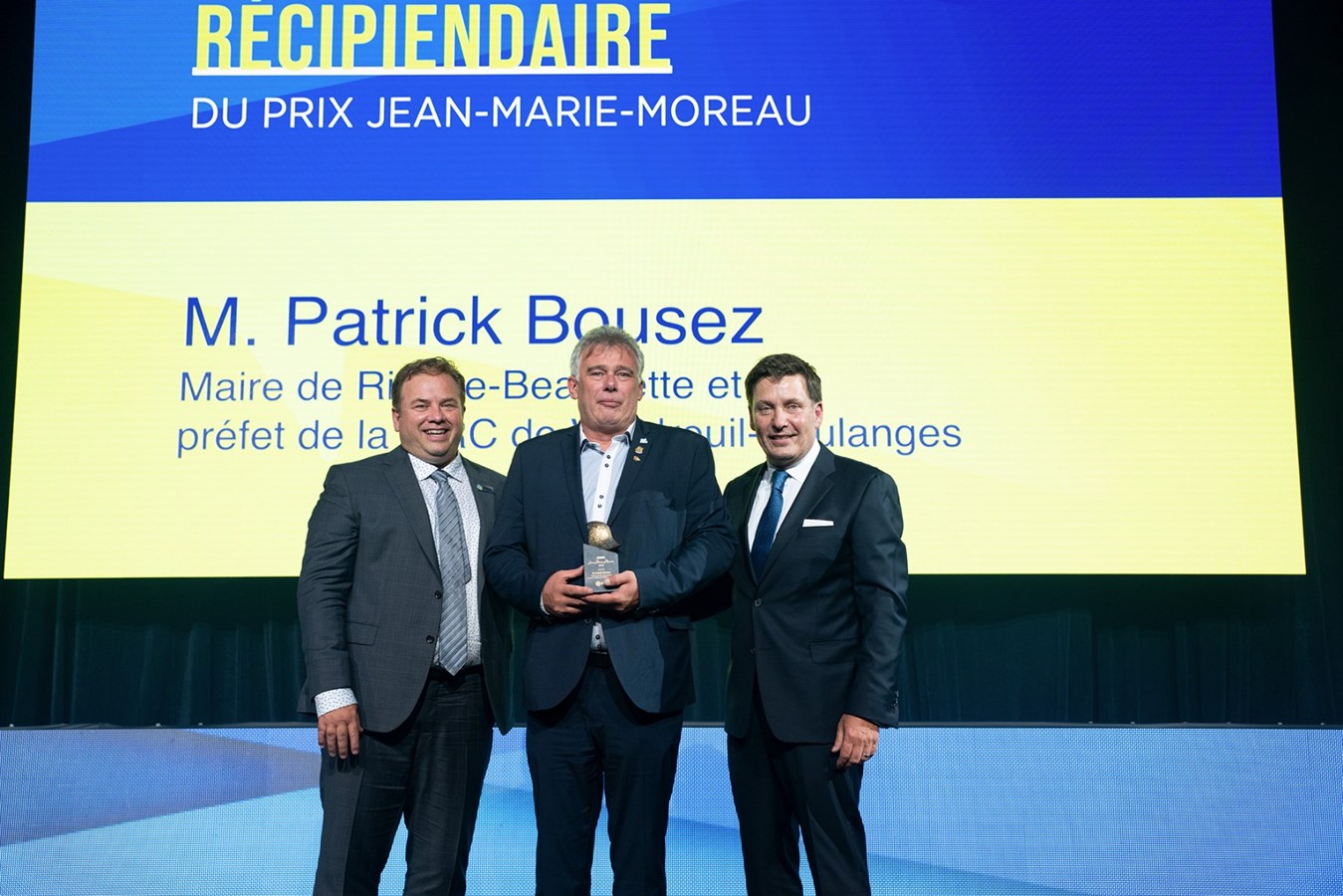 Patrick Bousez est récompensé par la Fédération québécoise des municipalités
