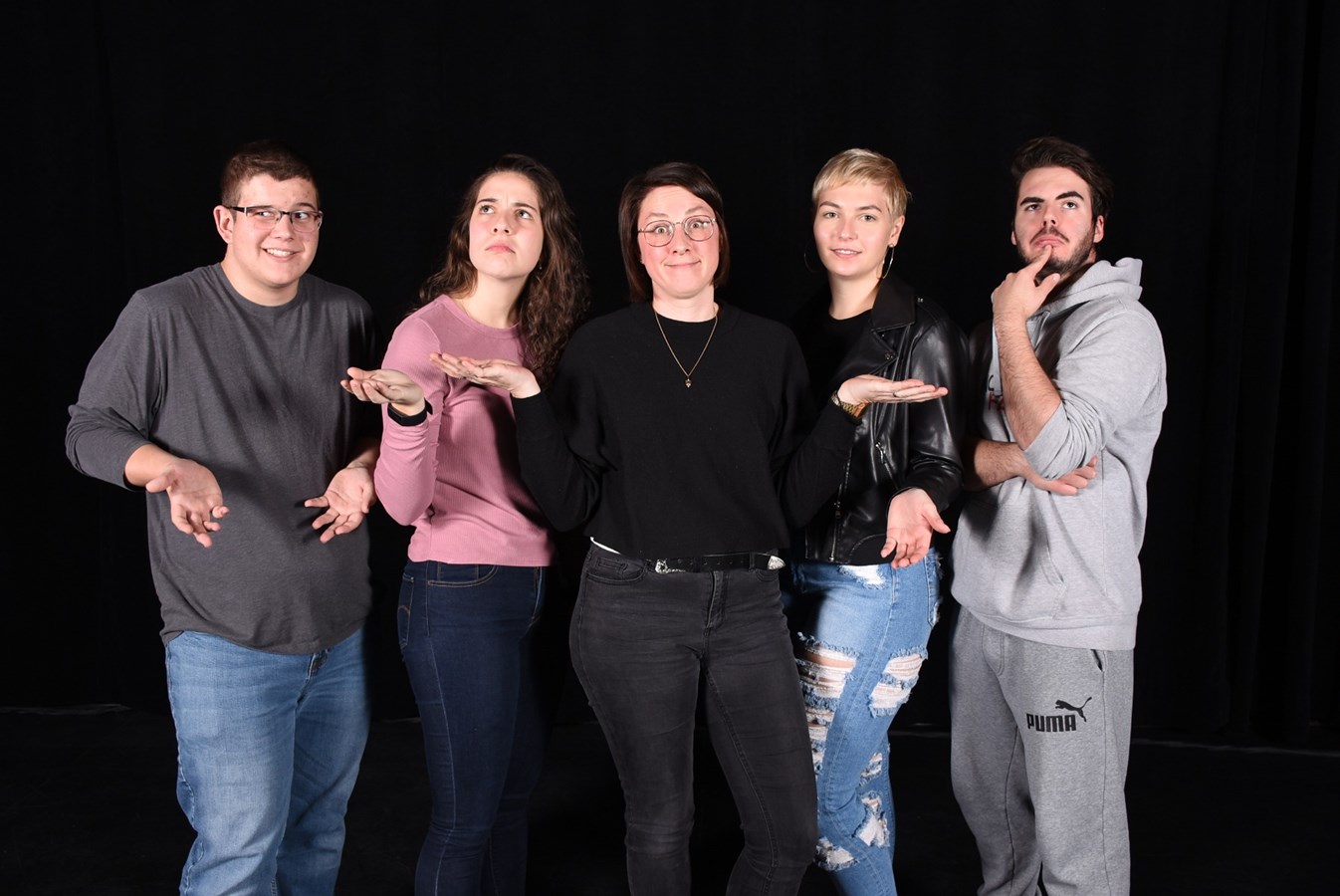 Maxim Rousseau, Chloé Filiatrault, Bianca Leblanc, Maude Laroche et Samuel Rochefort. Absent de la photo Kevin Desrosiers.