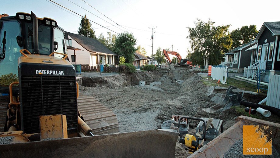 Le chantier de la rue Riverview était en cours cet été. 
