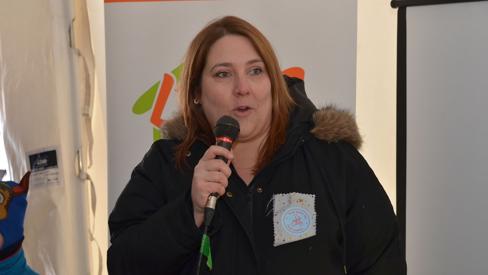 Mme Marie-Eve Groulx Laroche (directrice générale de l’ABC de la Famille) a pris la parole lors de l'inauguration.