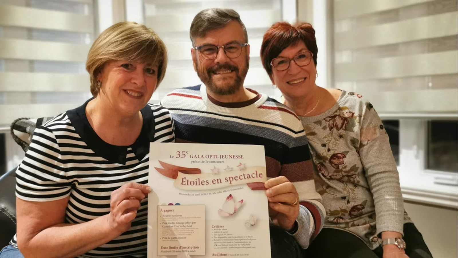 Maryse Bégin, Denis M. Lefebvre et Danielle Larocque invite tous les jeunes de la région qui ont un talent artistique à s'inscrire à ce concours amateurs.