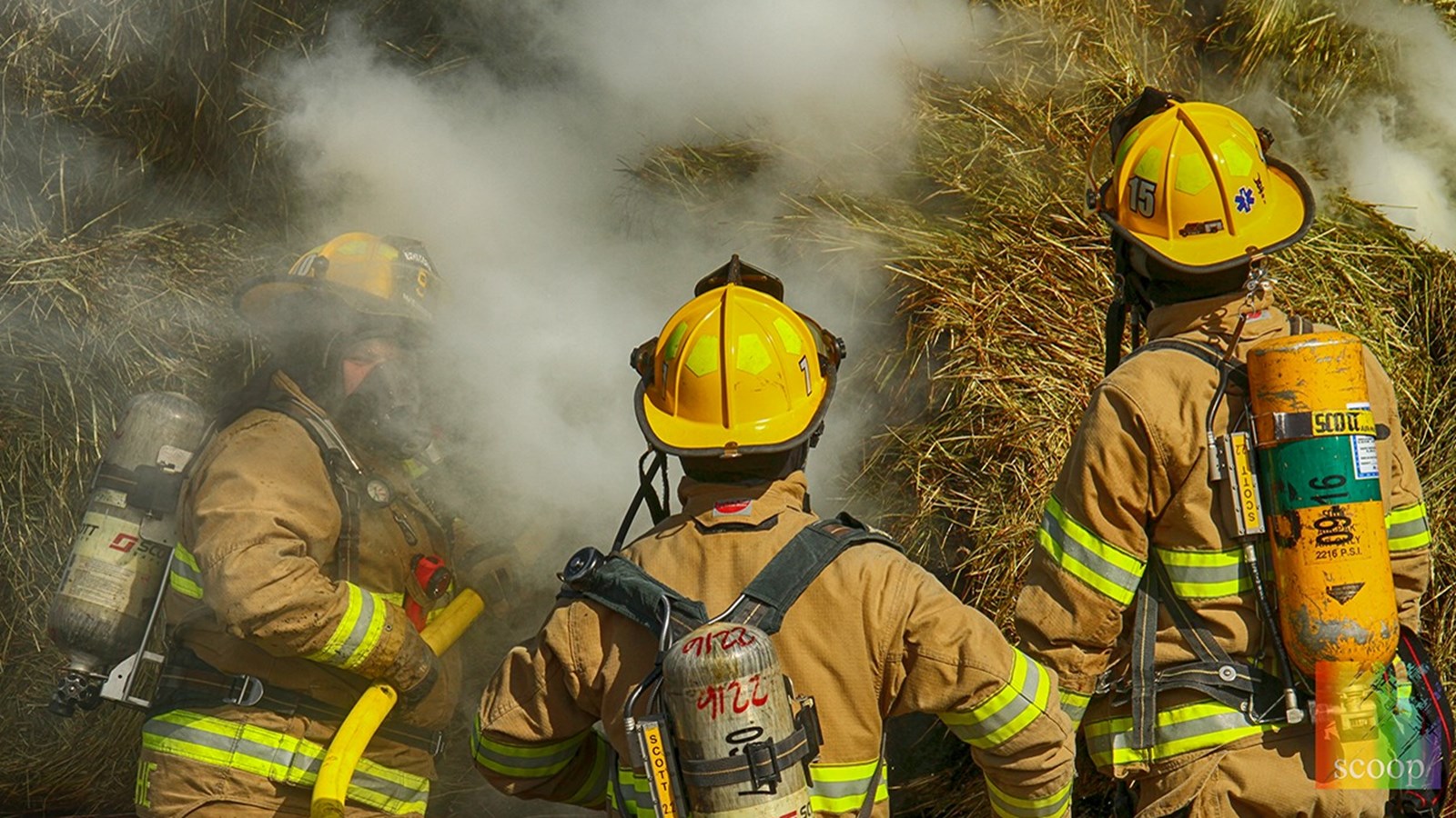 Un incendie dans un chargement de foin est en cours à Sainre-Marthe 