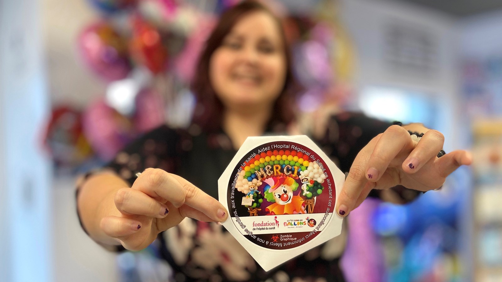 L’entreprise Le p’tit clown aux ballons, située au 121 rue Alexandre, à Salaberry-de-Valleyfield lance une initiative de vente d’autocollants permettant aux citoyens de démontrer leur appui aux travailleurs de la santé.