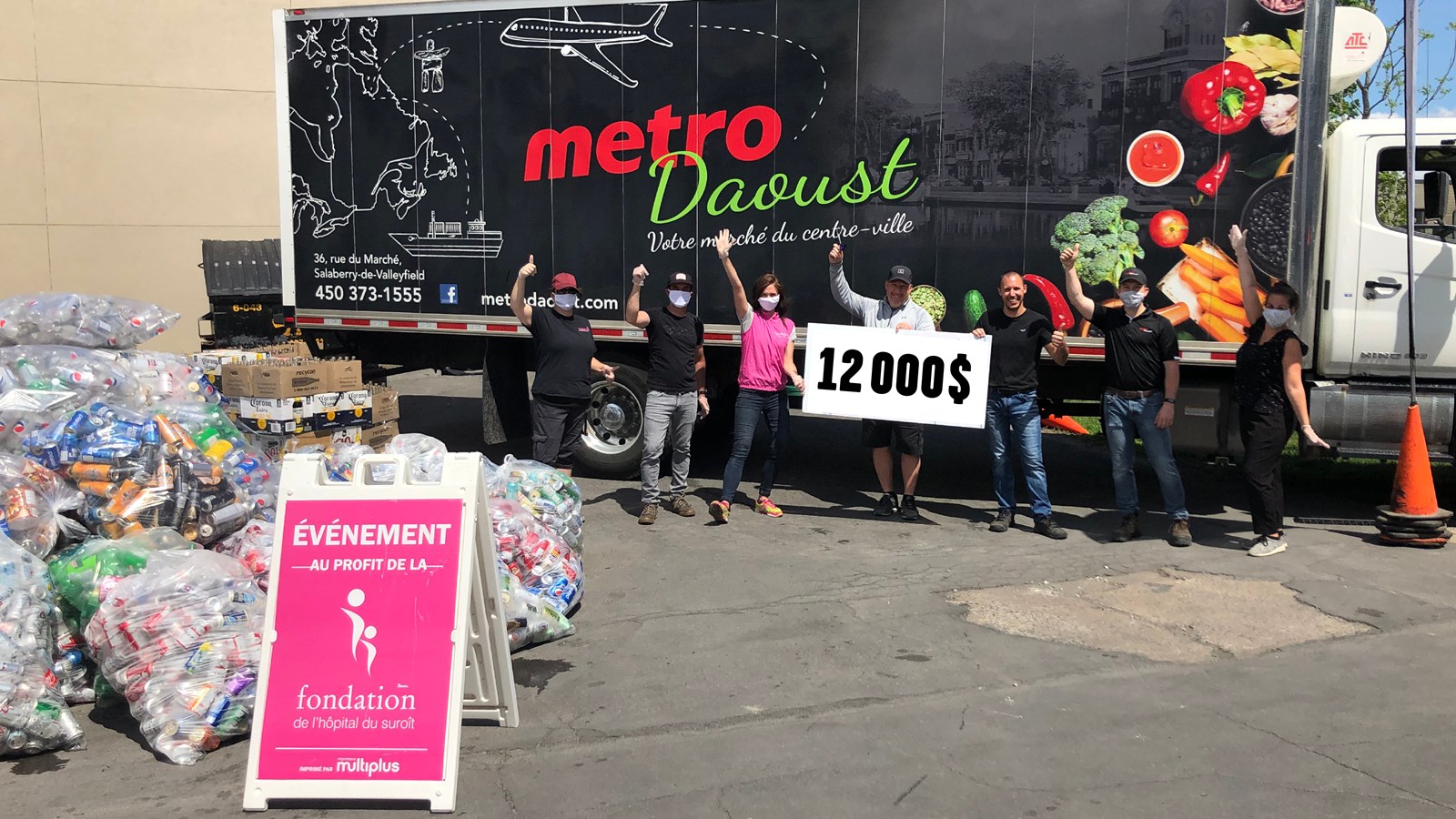 65 000 canettes au profit de la Fondation de l'Hôpital du Suroît