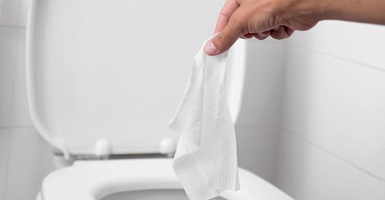Les lingettes désinfectantes dans la toilette? C'est non!