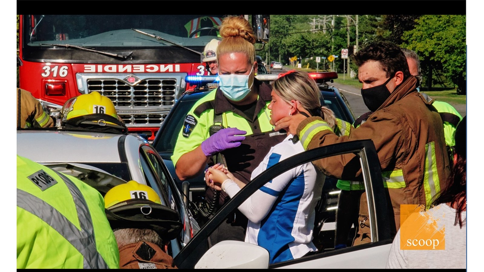 Une automobiliste blessée dans un accident à Les Coteaux
