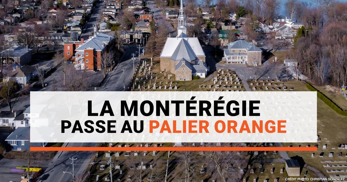 11 municipalités de Vaudreuil-Soulanges passent au orange 