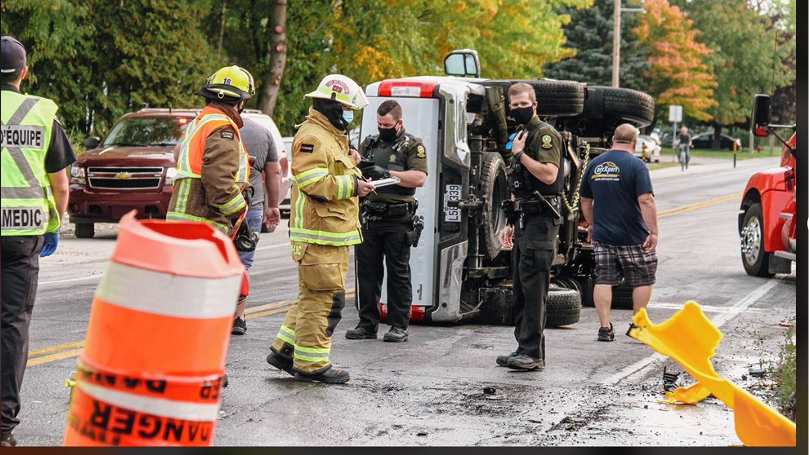 Les pompiers de Coteau-du-Lac viennent en aide à des accidentés de la route à Saint-Zotique 