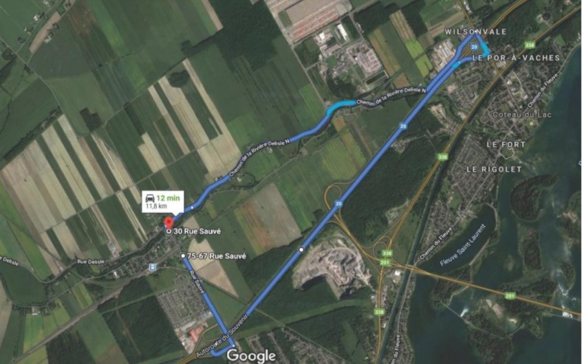 Chemin de détour par Coteau-du-Lac