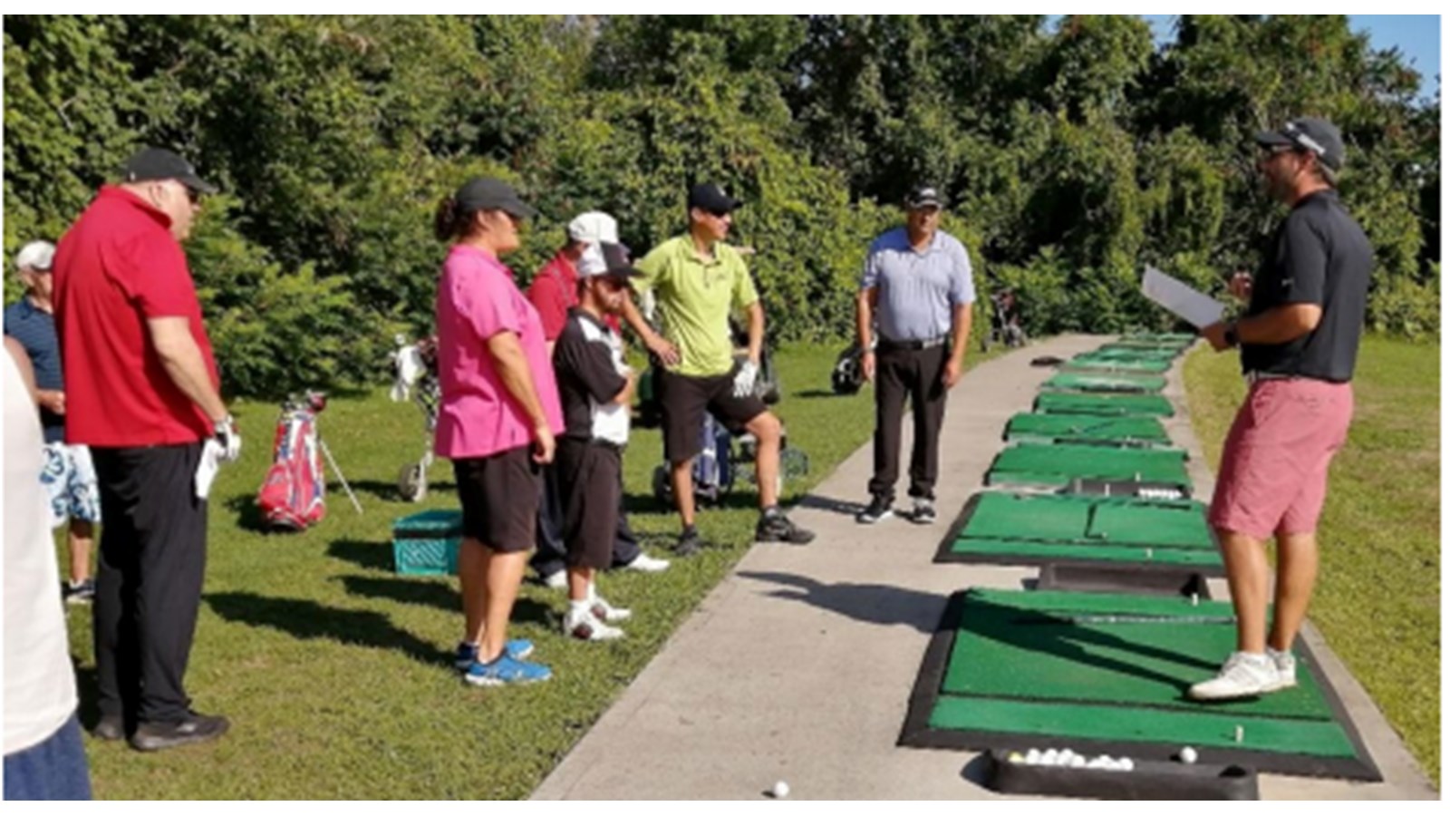 Jason Ford, Francesca Vachon, Louis-Philippe Berthiaume, Michel Beaulieu, Benoit Lévis, Patrick Turcot se sont initiés au golf grâce à l'entraîneur Alexandre Leduc