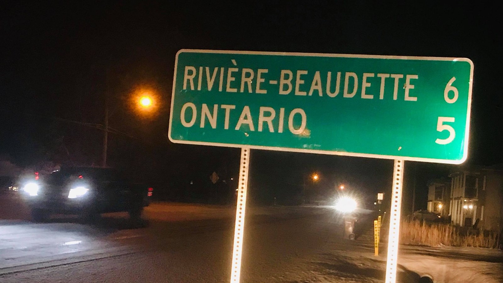 Une bourde du MTQ inverse Rivière-Beaudette et l'Ontario