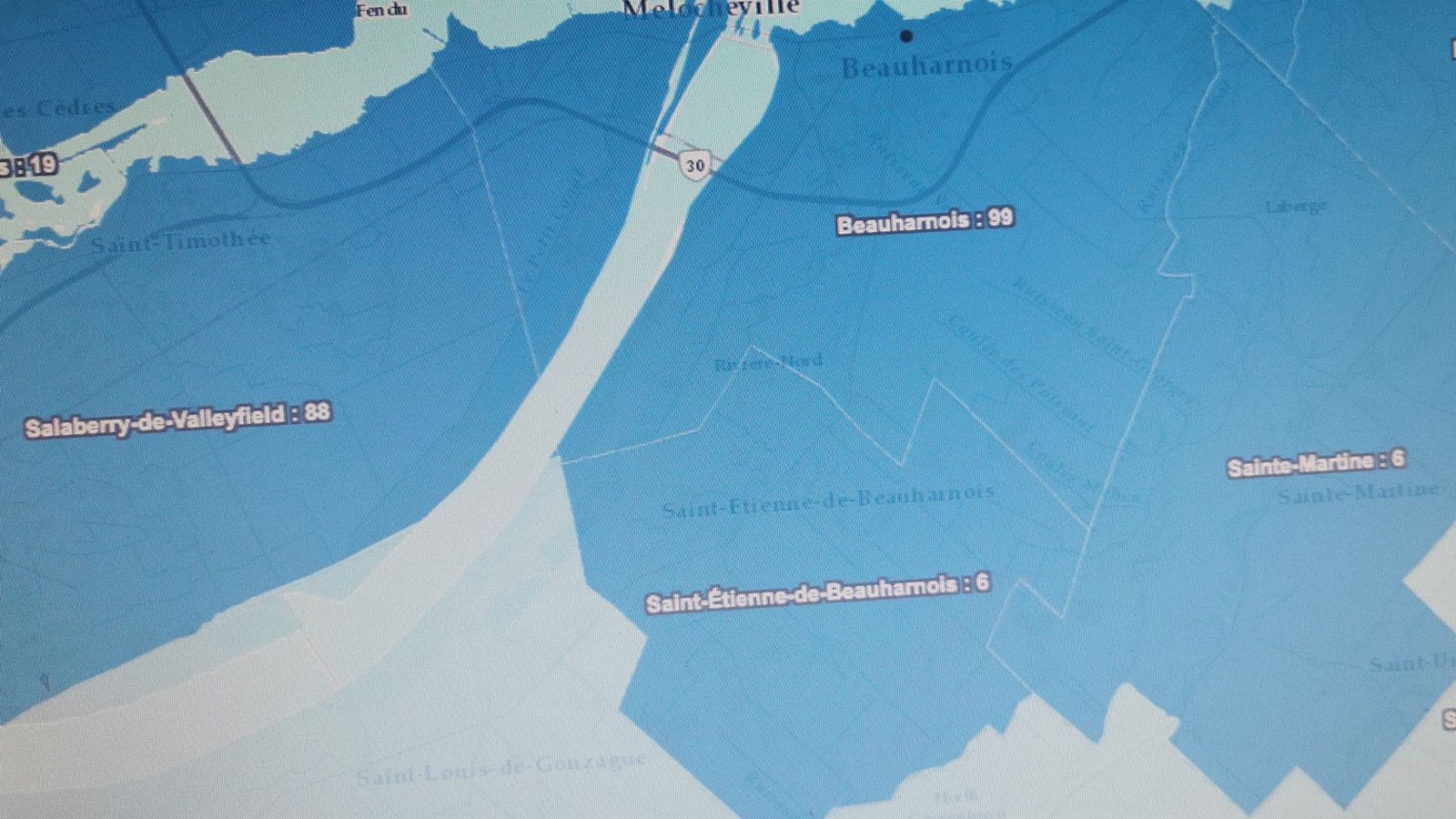 99 nouveaux cas actifs à Beauharnois