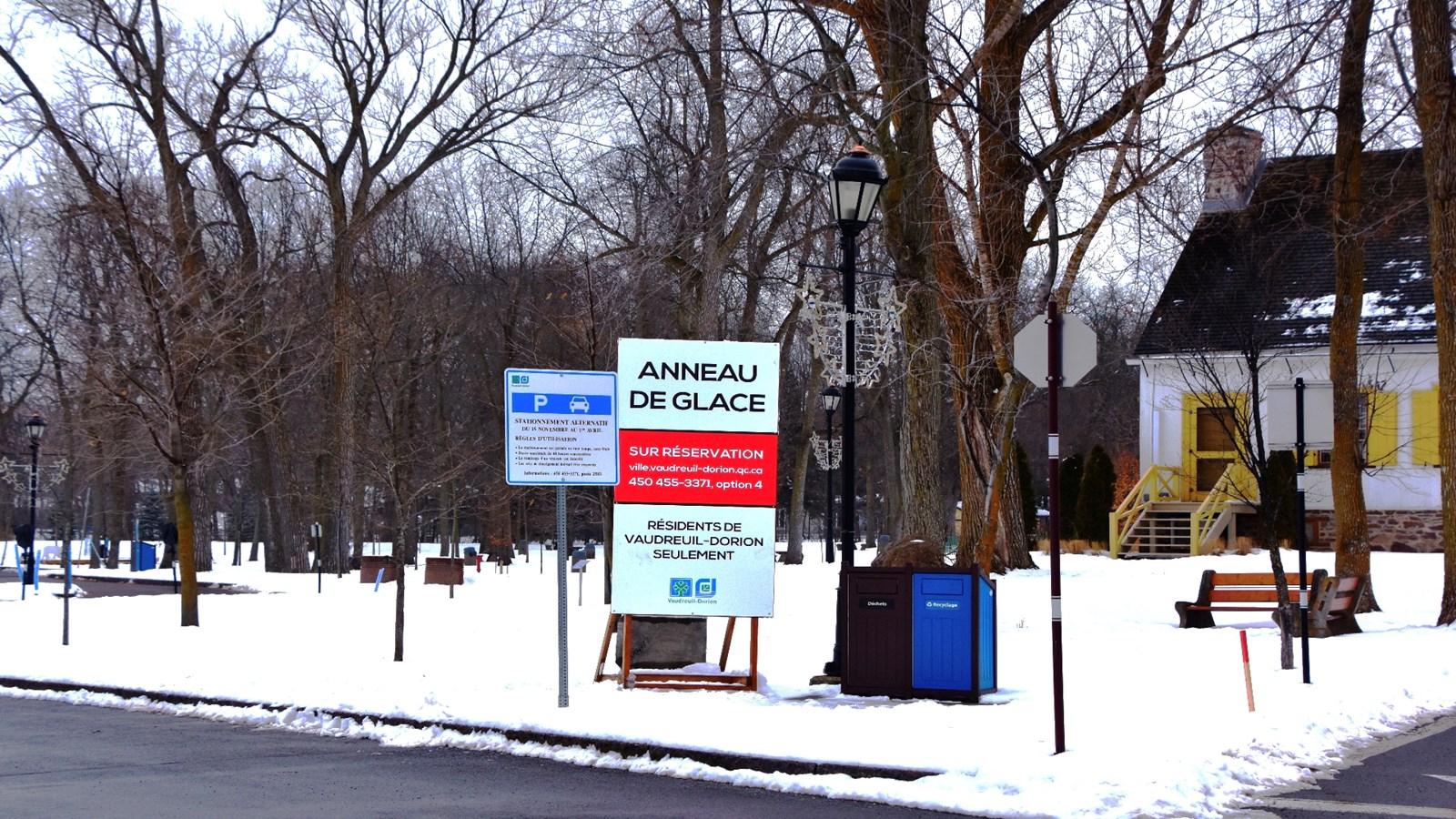 Réservation requise pour patiner au parc de la Maison Valois