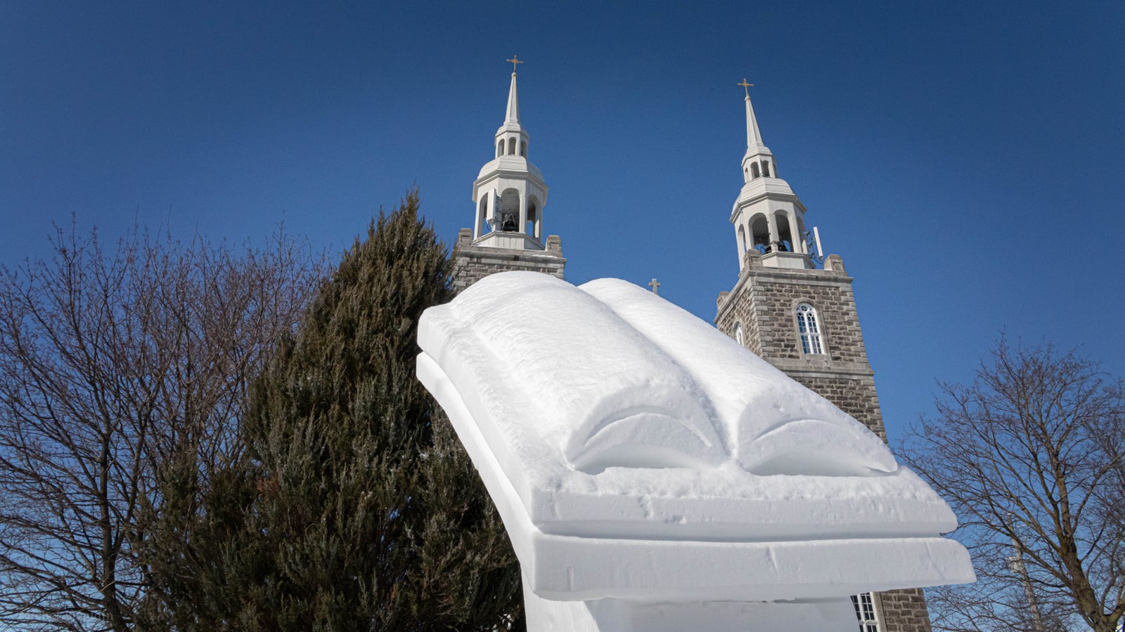 Trois sculptures glacées pour égayer Sainte-Martine
