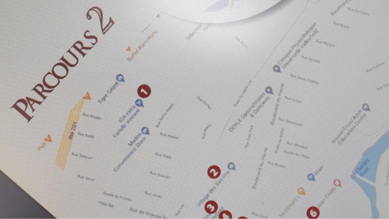 Le parcours 2 transporte les participants dans le centre-ville élargi 