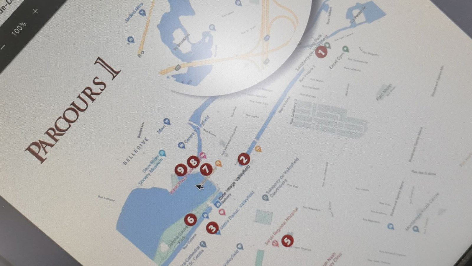 Le parcours 1 incite les participants à découvrir le quartier Bellerive et ses environs 
