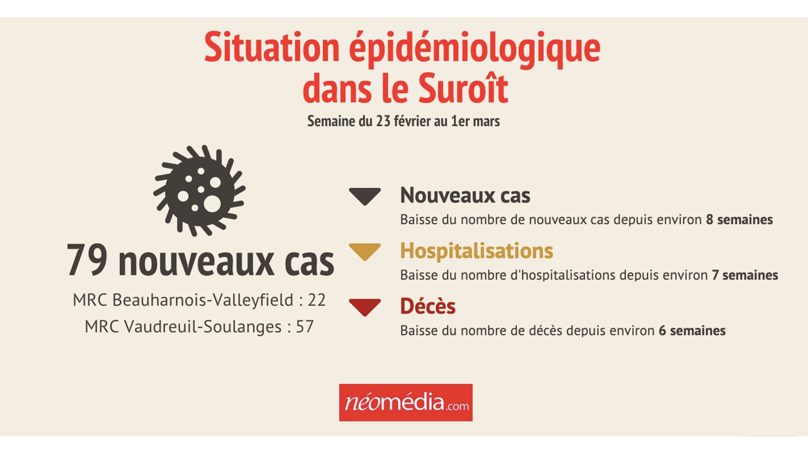 Bilan de la situation épidémiologique dans le Suroît