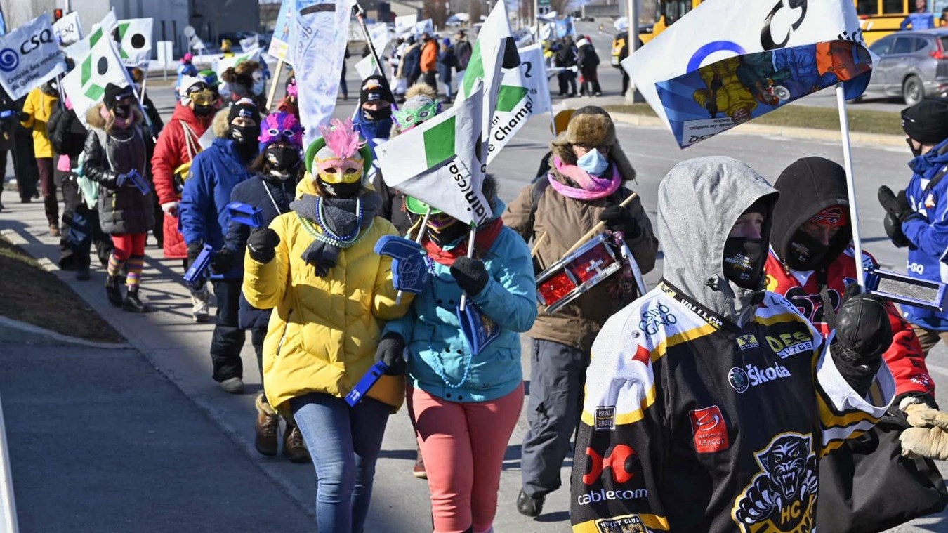 Les syndicats de Vaudreuil-Soulanges manifestent