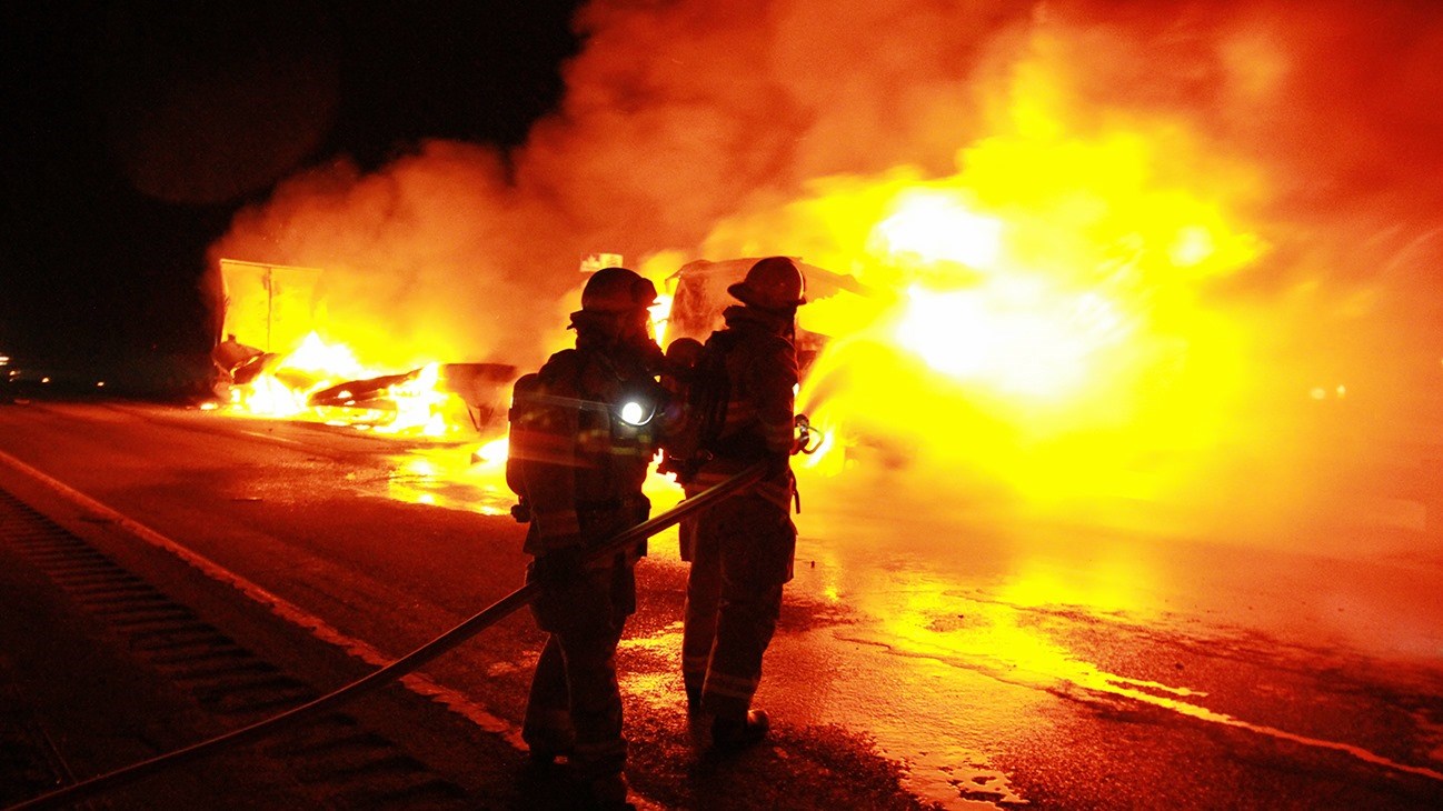 Un camionneur s’est sauvé in extrémis à Rigaud