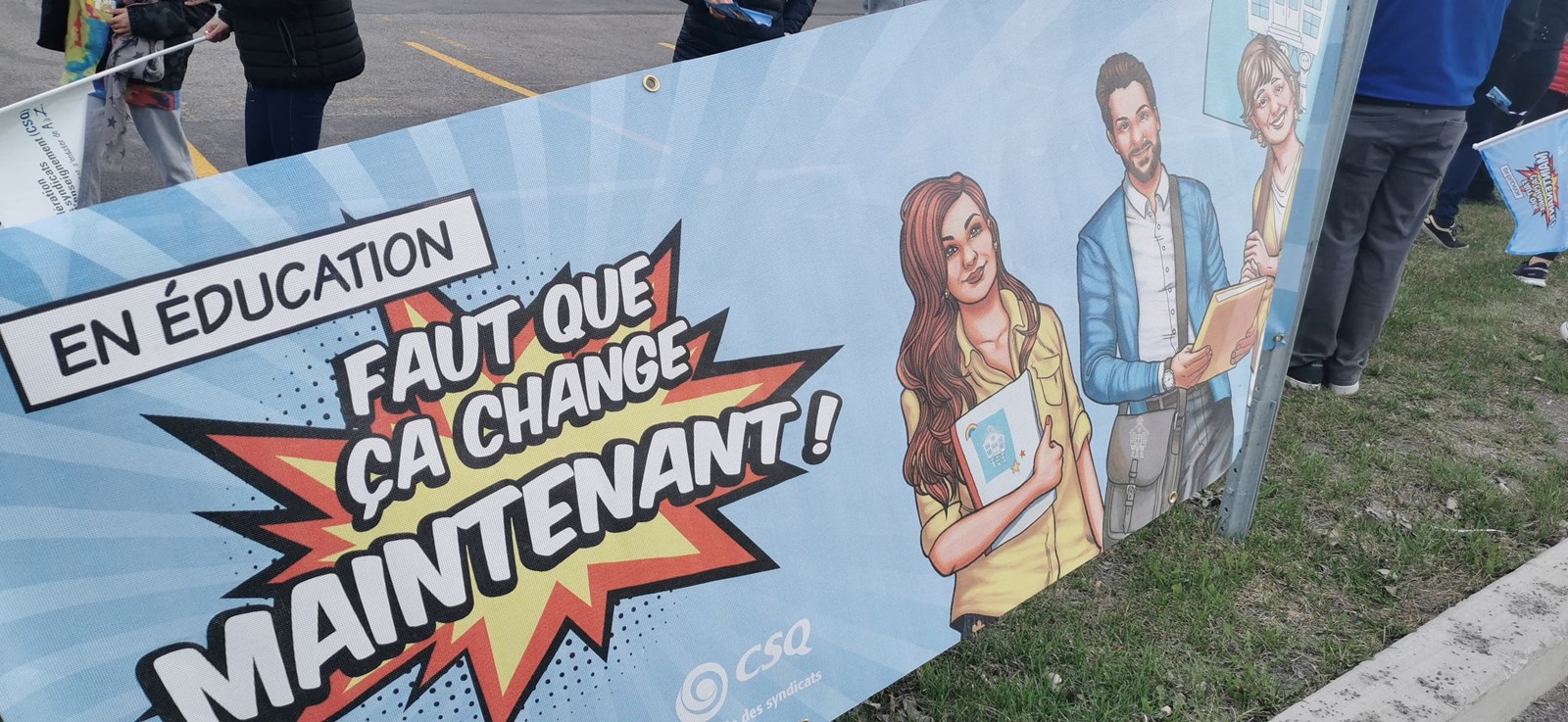 1000 enseignants se faisaient entendre ce matin dans la région