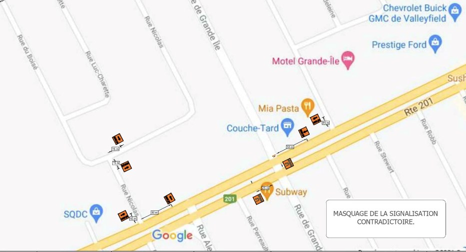 Entrave routière aujourd'hui et demain sur l'Avenue Grande-Île 