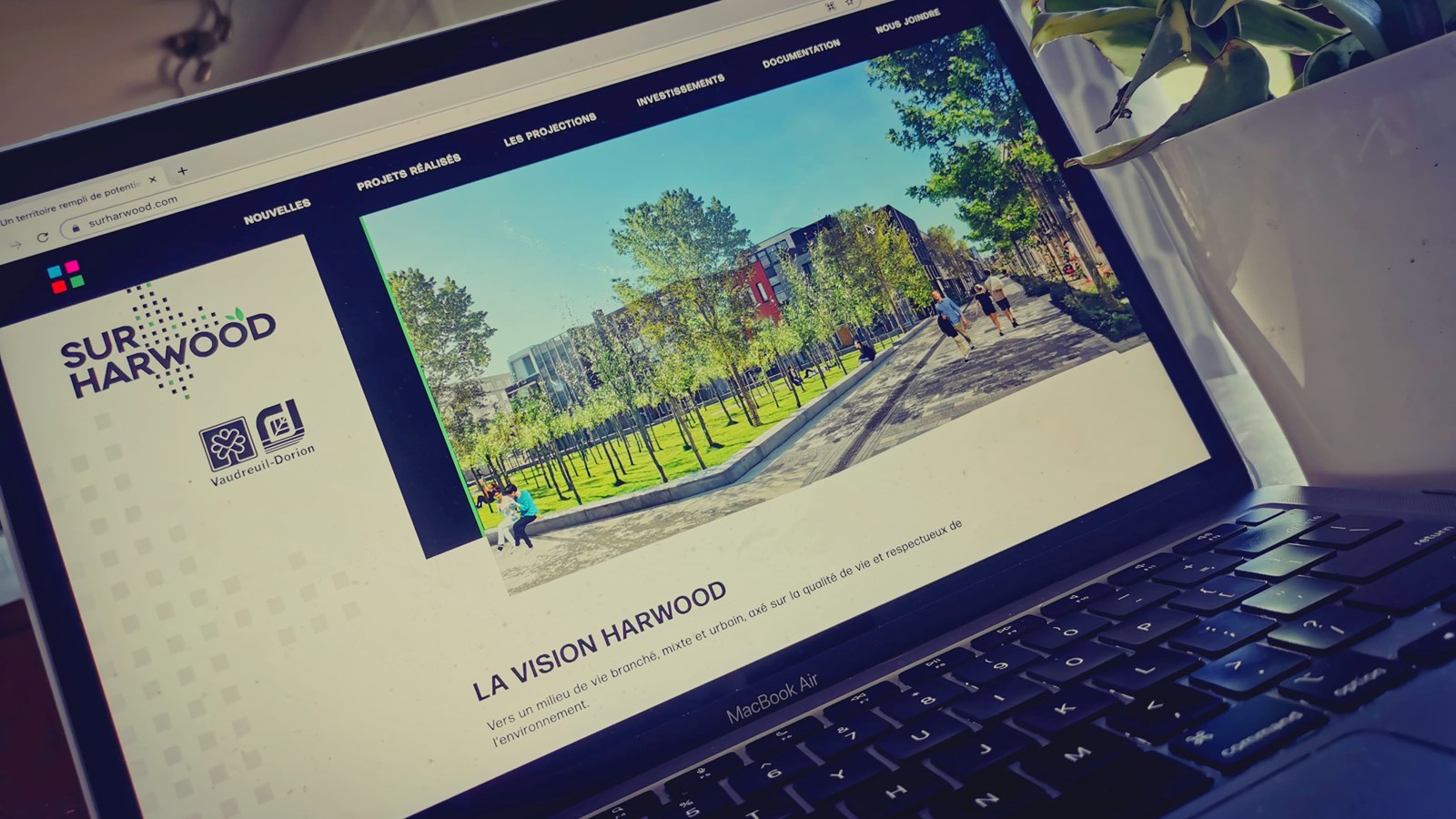 Microsite et infolettre pour le projet de revitalisation du secteur Harwood - De Lotbinière