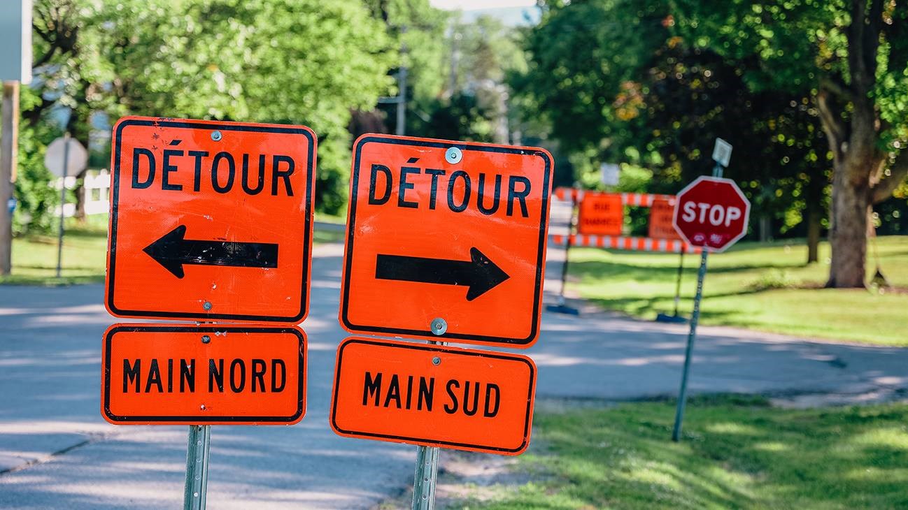 Signalisation qui laisse perplexe à Hudson